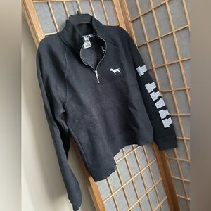 PINK Victoria Secrets Dark Gray Quarter Zip